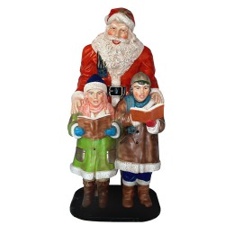 Figurine décorative - Père noël avec des enfants