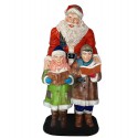 Decorative figure Statue Santa with kids
