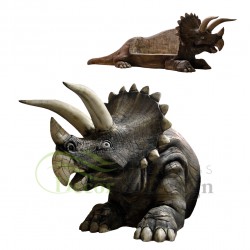 Figurine décorative Tricératops-banc