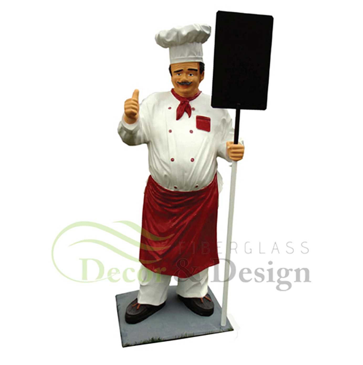 Decorative figure Statue Chef witch menu - Fiberglass Decor & Design sp. z