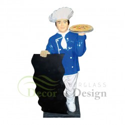 Figura dekoracyjna Pizzerman z menu