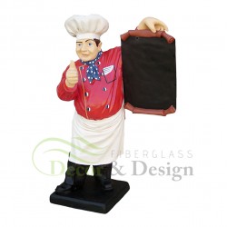 Figurine décorative Chef avec menu