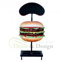 Dekorative Figur Hamburger mit Menü