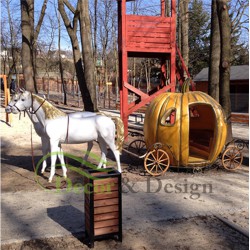 Decorative figure Statue Cinderella carriage