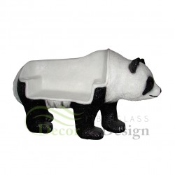 Figura dekoracyjna Miś Panda - ławka