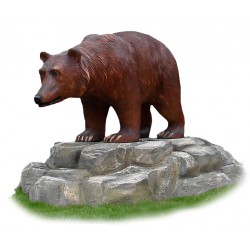 Decorative figure Statue Bear on the rock