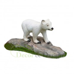 Decorative figure Statue small teddy Bear on the rock