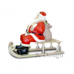 Decorative figure Statue Santa on  sleigh